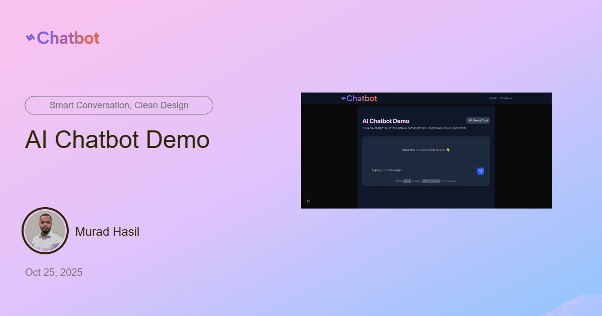 Preview of AI Chatbot Demo 🤖